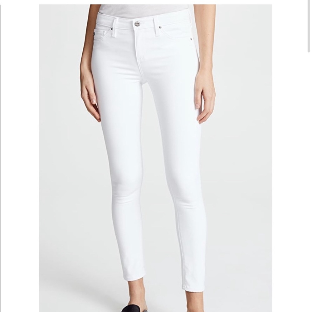 AG The Legging Ankle Super Skinny White Jean